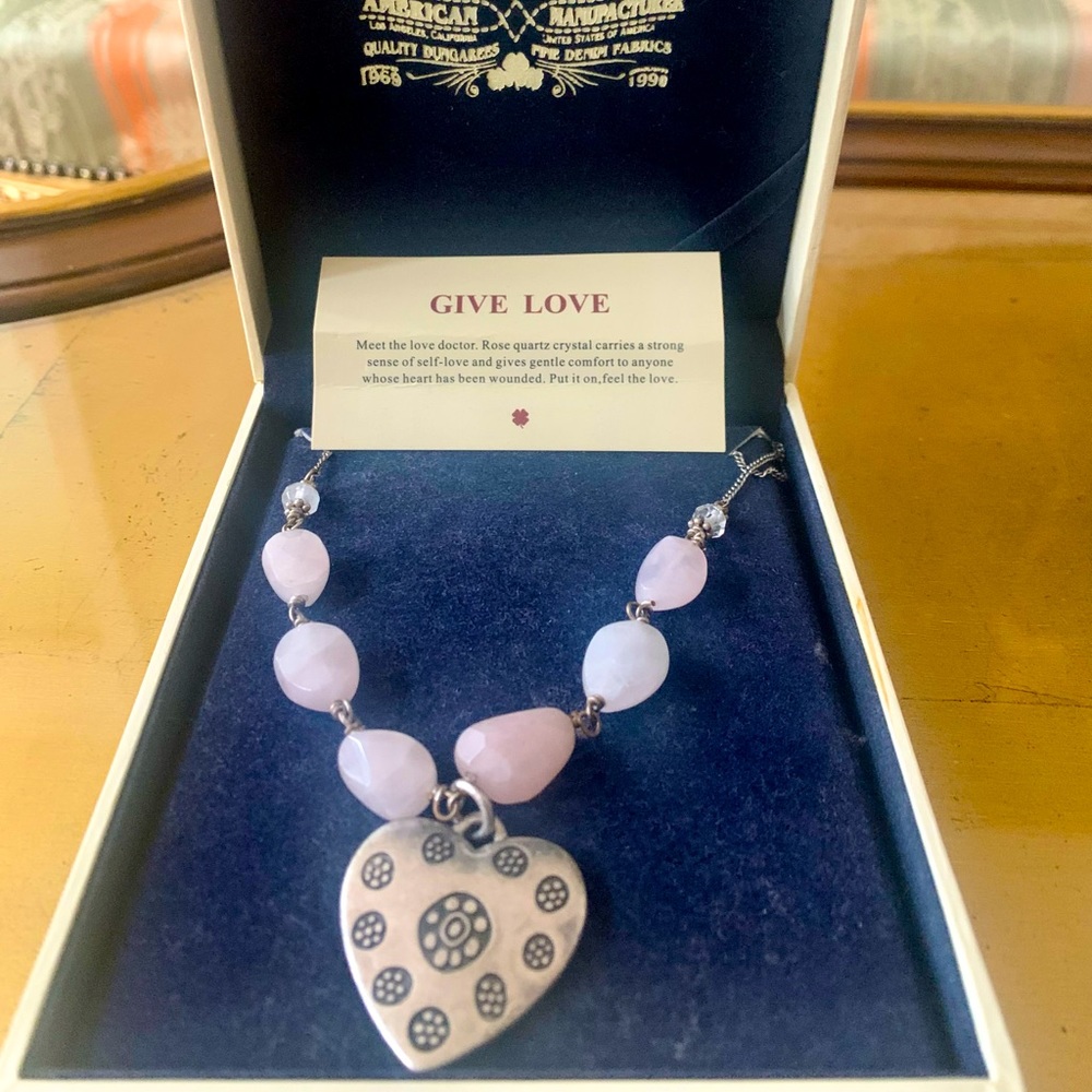 Lucky Brand Rose Quartz Necklace